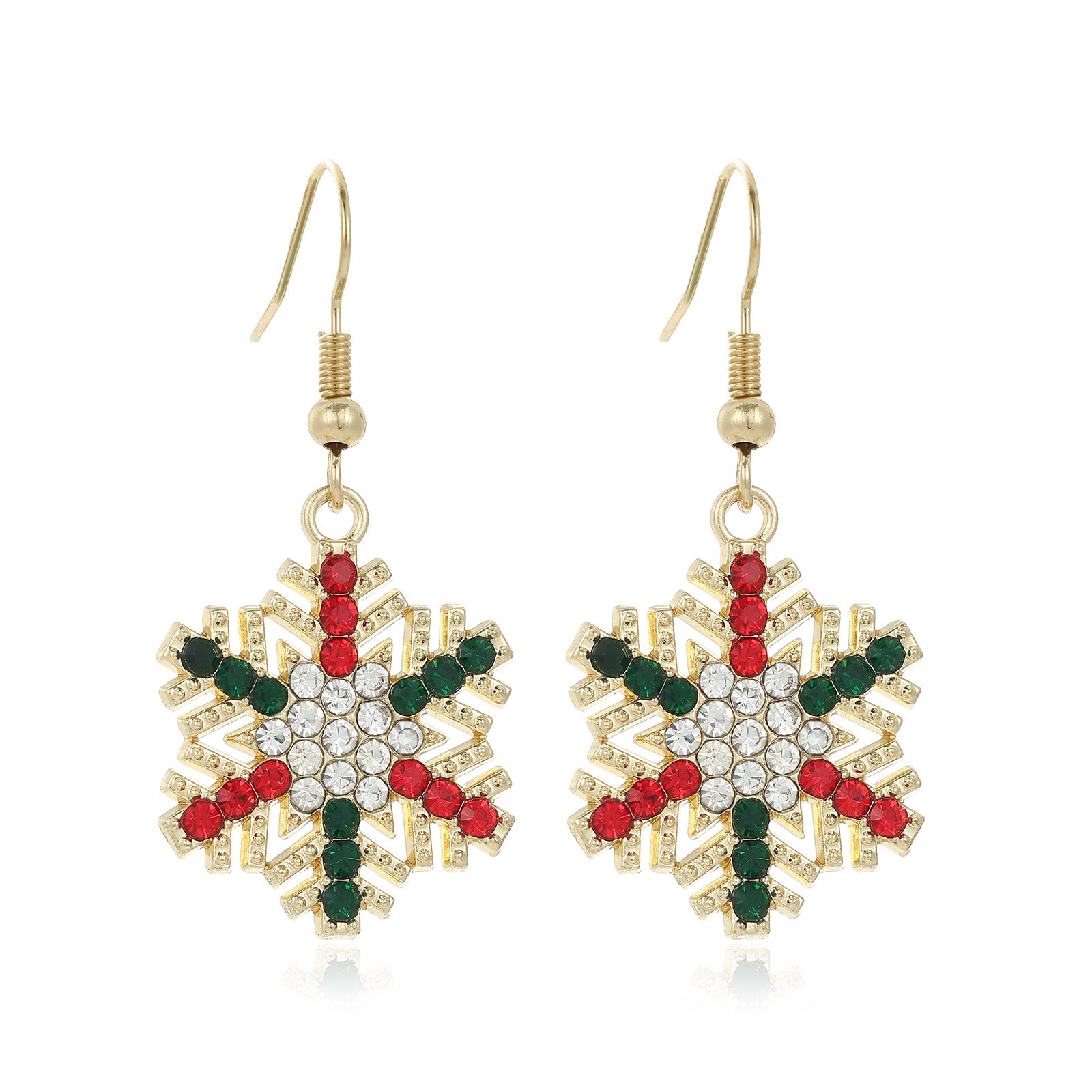 Wholesale Alloy diamond snowflake earrings